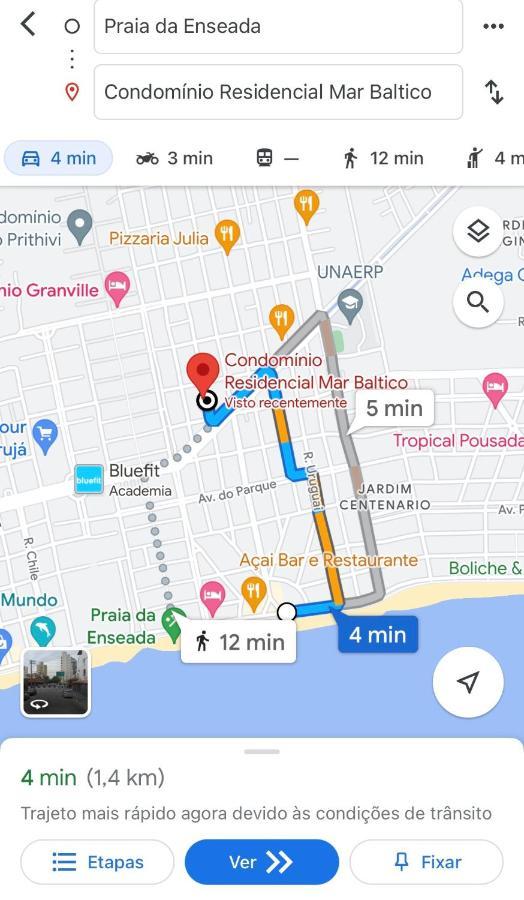 Apartamento Com Varanda E Suite Enseada 瓜鲁雅 外观 照片